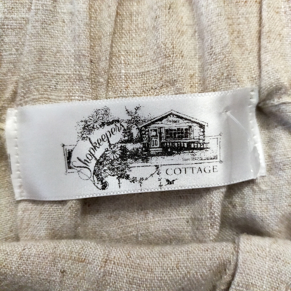 Shopkeepers Cottage linen skirt Cream Artisan Button Down Cotton Blend Midi - Picture 10 of 11